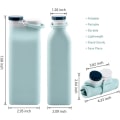 Pikkukuva 2 / 5: Kasaantainen Vedenpullo BPA-Vapaa - 20 oz Taitettava Vedenpullo Matkalle Urheilupulloille Kolminkertaisella Vuodottomalla