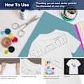 Miniatyrbild 4 av 5: T-Shirt Linjalguide (Blå), 8 stycken Högprecision T-Shirt Justeringsverktyg
