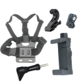 Pikkukuva 1 / 5: Päähihnan rintavaljaat GoPro Hero 10, 9, 8, 7, 6, 5, 4, Session, 3+, 3, 2, 1, Hero (2018), Fusion, Action Cameras DJI Osmo -yhteensopiva