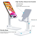 Miniatyrbilde 5 av 5: Justerbar Stativ for Skrivebord, Tablettstativ, Mobiltelefonholder for iPad, iPhone, Samsung-serien (Hvit, 1 stk)