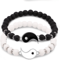 Miniatyrbilde 1 av 4: Bestevenn Armbånd for 2 Matchende Yin Yang Justerbare