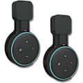 Miniatyrbilde 1 av 5: 2X Svart Veggbrakett for Echo Dot 3, Smart Hjem Veggmontering