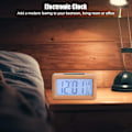 Miniatyrbild 4 av 4: Träklocka - Digital väckarklocka Trä LED-väckarklocka med