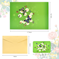 Miniatyrbillede 2 af 5: 1 stk 3D Pop Up Blomst Sommerfugl Hilsenskort, Farverig