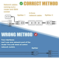 Miniatyrbillede 4 af 5: RJ45 Ethernet-kabel 2 stk. netværksadapter Ethernet-splitteradapter