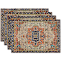 Miniatyrbild 1 av 8: Aztek Terracotta Boho-dukningsunderlägg Set om 4 Vintage Persisk Rost Ret