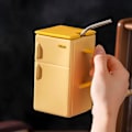 Miniatyrbillede 2 af 5: Keramiske Kaffe Krus, Keramiske Kaffe Kopper, Keramiske Kopper til Latte, varm te, Cappuccino, Mocha, kakao, Køleskab Design
