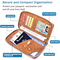 Miniatyrbild 5 av 5: Passfodral Plånbok för Män & Kvinnor, RFID-skyddad Reseplånbok, Passfodral Kortfack Dokumentorganisatör
