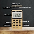Miniatyrbilde 3 av 5: Mini bærbar radio, oppladbar FM AM radio, Walkman, sovetimer