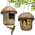 Miniatyrbillede 1 af 4: 2 Stykker Flettet Fuglehus, Håndlavet Fuglerede, Velegnet til Små