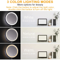 Miniatyrbillede 4 af 5: 1 stk. 8 tommer vægmonteret makeup spejl USB genopladelig LED 3