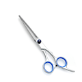 Miniatyrbillede 5 af 5: 7'(18cm) 2 stk. Blå Frisørsakse Professionelle Hårsakse Udtynding Barber Salon Hårklippende Rustfrit Stål