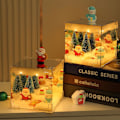 Miniatyrbillede 1 af 5: DIY Julemandens Terninglampe, Juletræ Natlys, 2 i 1 Spejl og LED Terninglampe, Julelys, DIY