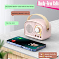 Pikkukuva 5 / 5: Retro Bluetooth-kaiutin, söpö minikaiutin, kannettava langaton kaiutin TWS:llä kotiin, ulkoiluun, matkalle, kirjahyllylle