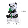 Miniatyrbillede 3 af 4: 3D Krystalpuslespil med Farverige Lys Sød Panda Form