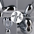 Miniatyrbillede 3 af 5: Shiny Electroplating Ballon Dog Statue Samleobjekter Figurer