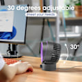Miniatyrbillede 5 af 5: Mini USB Bordventilator, Lille Tablet Ventilator til Hjemmekontor Kollegium Skrivebord, Grå+Lilla