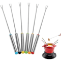 Miniatyrbillede 1 af 5: 6 stk. Gaffler, Rustfrit Stål Fondue Gaffler, Chokolade Fondue Gaffler