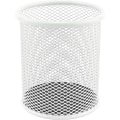 Miniatyrbilde 1 av 4: Hvit metall blyant holder - Rund metall blyant holder - Mesh