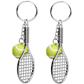 Miniatyrbillede 1 af 5: Tennis Ketsjer Nøglering, Metal Nøglering Kreativ Nøglering Sport Nøglering Tennisbold 2 Stk
