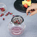 Miniatyrbillede 5 af 5: 3-delt sæt af fintmasket si, melsigte til bagning, rustfrit stål clander, matcha sort te si, sovsseparator, pasta si colanders