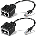 Miniatyrbillede 1 af 5: RJ45 Ethernet-kabel 2 stk. netværksadapter Ethernet-splitteradapter