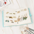 Miniatyrbillede 4 af 5: Ørering Organizer Bog Design Ørering Holder Rejse Smykke Opbevaring Etui Bakke Holder, Kan Holde 42 Par (blå)