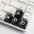 Miniatyrbild 2 av 5: Tangenter Caps Upp Ner, Mekaniskt Tangentbord Pbt Tangentknapp WASD Färg Sub R4 R3 R2 R1-Svart