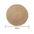 Miniatyrbilde 3 av 5: Rund matte i jute og flettet materiale, diameter 40 cm