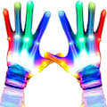 Miniatyrbillede 1 af 5: 1 Par Multifarvede LED Blinkende Handsker, LED Handsker, Blinkende
