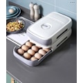 Miniatyrbilde 5 av 5: Blå stabelbar oppbevaringsboks for egg, kjøleskap, kjøleskapsboks for egg, rullende skuffer, oppbevaringsboks for egg, enkel å rengjøre