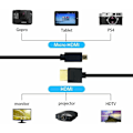 Miniatyrbilde 4 av 5: Micro HDMI til HDMI-kabel, HDMI til Micro HDMI spiral kabel, Micro