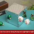 Miniatyrbillede 2 af 5: DIY Julemandens Terninglampe, Juletræ Natlys, 2 i 1 Spejl og LED Terninglampe, Julelys, DIY