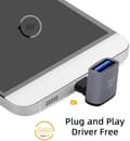 Miniatyrbilde 4 av 5: USB-C OTG-adapter, USB 3.0 Type A Hunn til USB Type C Hann OTG