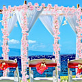 Miniatyrbild 3 av 5: 4 stycken 1,8 meter konstgjorda körsbärsblommor, hängande i en