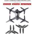 Miniatyrbillede 2 af 5: Par Kompatible (Eksklusive Droner) FPV Kulfiber Propeller 5328S 3-Bladet CW & CCW Props Drone Propeller Hurtig