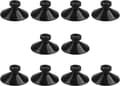 10-pack gummikoppar för akvarium, svart, 27 mm