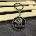Miniatyrbilde 4 av 5: Metall nøkkelring med token for handlekurv Sølv One size