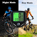 Miniatyrbillede 4 af 5: Trådløs cykelcomputer Vandtæt cykel Tacho Funktioner LCD Odometer