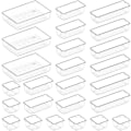 Miniatyrbillede 1 af 5: 25 Pak Transparent Skuffer Organiser, Opbevaring Skuffedeler