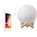 Miniatyrbilde 2 av 5: 1 stk (15 cm) 3D Månelampe, LED nattlys dekorativ lampe med