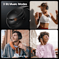 Miniatyrbillede 3 af 5: 1 Bluetooth-headset til mobil / PC / rejser (sort)