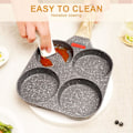Miniatyrbillede 4 af 5: 4-rums Pander, Pandekagepande Non-stick Aluminium Omeletpande til