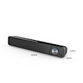 Miniatyrbilde 4 av 5: Sorte PC-høyttalere, 12 Watt, PC-lydstang, USB-strømforsyning, 3,5 mm