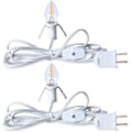 Pikkukuva 5 / 5: LED-lamppujen sarja, 4 kpl, valkoinen, virtajohto ja kytkin