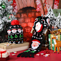 Miniatyrbilde 4 av 5: 2 stk LED-lysende julehattlys skjerfsett Juleblinkende Beanie Cap Strikket skjerf til juleferie P