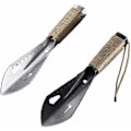 Miniatyrbilde 5 av 5: Mini Spade Graving Håndverktøy Spade Rustfritt Stål Bærbar for Hagebruk Landbruk Camping 26.3X7.2cm Svart