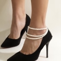 Miniatyrbillede 5 af 5: 1 stk (Trelags Perle) Mode Lagdelt Anklet Perler Multilag