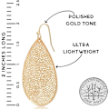 Miniatyrbild 4 av 5: Tåardrop Dangle Örhängen för Kvinnor - Guld, Roséguld eller Silverfärgade De