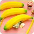 3-pack Söt Silikon Bananformad Pennfodral, Myntväska, Nyckel